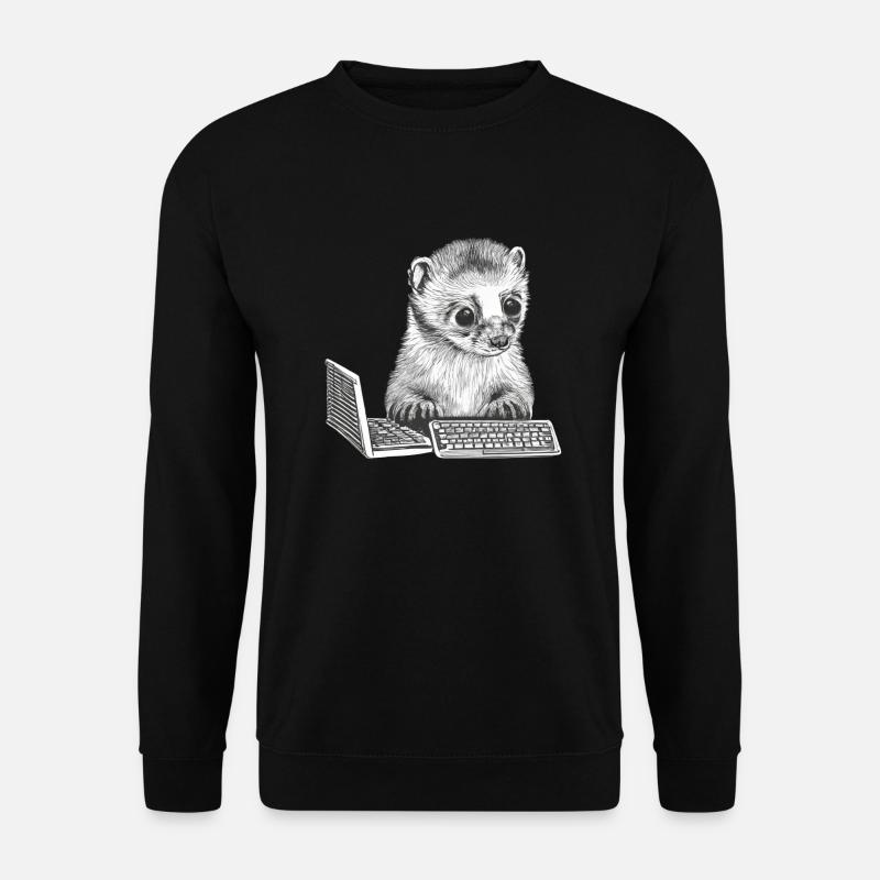 CUTE GEEK FERRET - Unisex Sweatshirt - black