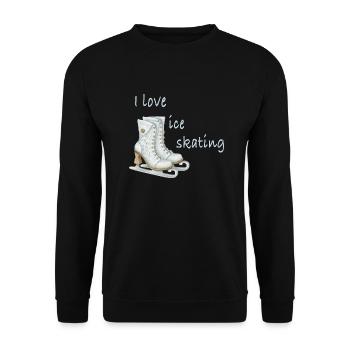 Ice skating - Unisex Sweatshirt - black - Front - Alina (178cm) & Michal (187cm)