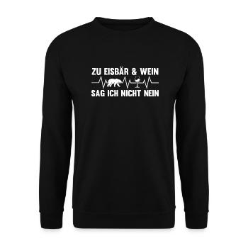 Eisbär Eisbären - Unisex Pullover - Schwarz - Vorne - Alina (178cm) & Michal (187cm)