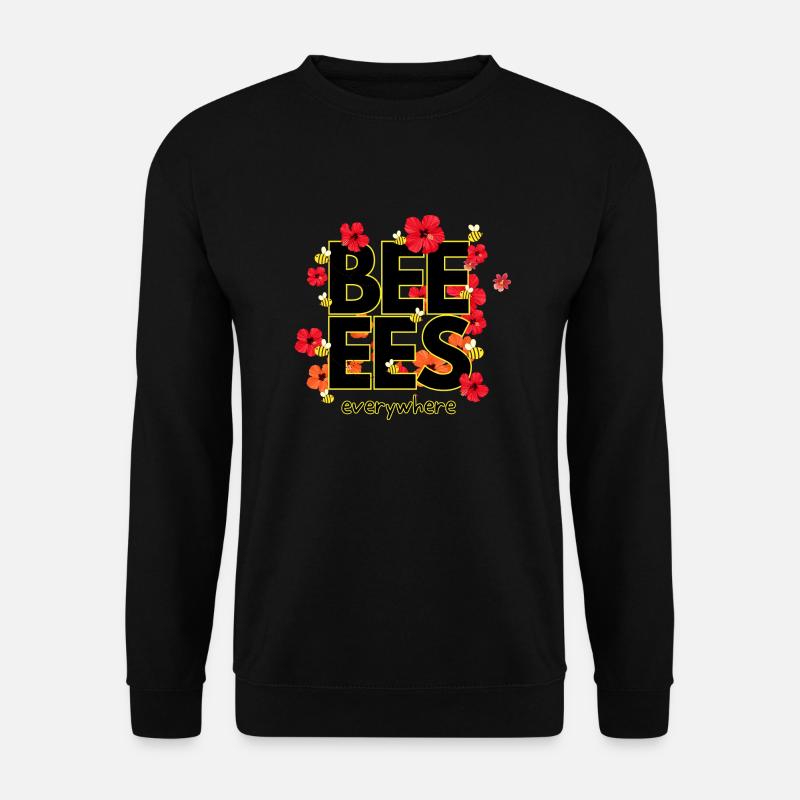 Beeees are everywhere Design - Unisex Pullover - Schwarz