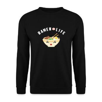 Funny Ramen Life, Cool Noodle Soup - Sweat-shirt Unisexe - noir - Devant - Alina (178cm) & Michal (187cm)