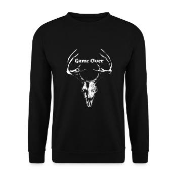Game Over Junggesellenabschied - Unisex Pullover - Schwarz - Vorne - Alina (178cm) & Michal (187cm)