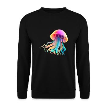 Méduse Méduse Sea Creature Diving Cadeau coloré - Sweat-shirt Unisexe - noir - Devant - Alina (178cm) & Michal (187cm)