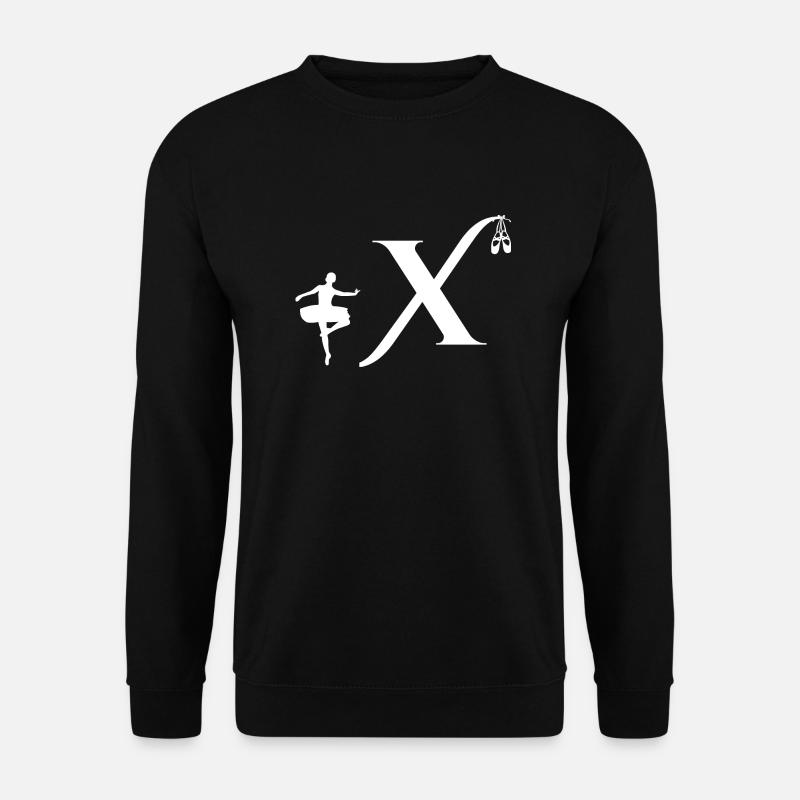 Buchstabe x Ballerina - Unisex Pullover - Schwarz
