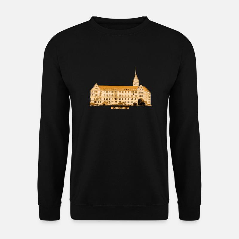 Duisburg Rathaus - Unisex Pullover - Schwarz