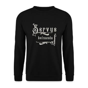 Servus beinanda - Unisex Pullover - Schwarz - Vorne - Alina (178cm) & Michal (187cm)