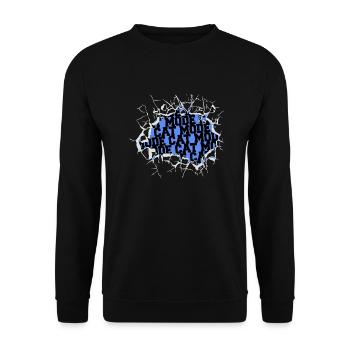 Chat de maison drôle citation amoureux des animaux anniversaire - Sweat-shirt Unisexe - noir - Devant - Alina (178cm) & Michal (187cm)