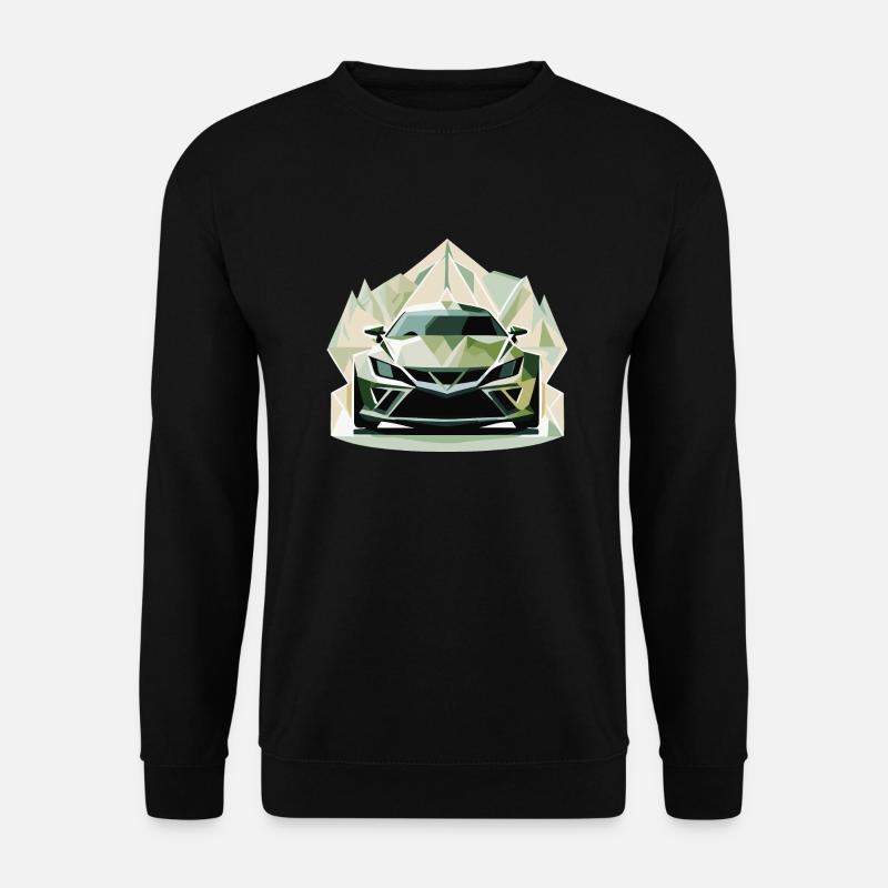 Geometrischer Sportwagen - Unisex Pullover - Schwarz