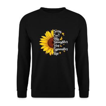 Sorry Can't My Daughter Has Gymnastics Bye Vintage - Unisex Sweatshirt - black - Front - Alina (178cm) & Michal (187cm)