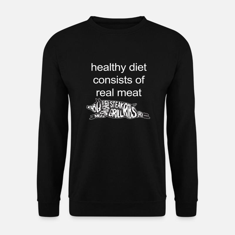 real meat - Unisex Pullover - Schwarz