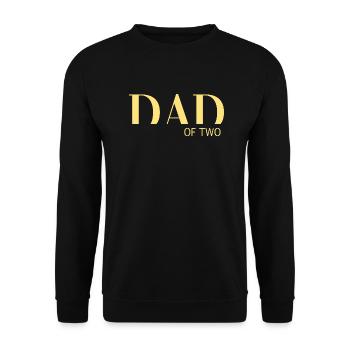 Papa Vatertag Geschenk Elternteil - Unisex Pullover - Schwarz - Vorne - Alina (178cm) & Michal (187cm)