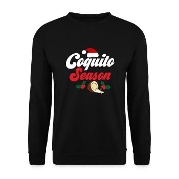 Coquito Season Rum Drink Coconut Puerto Rican - Unisex Sweatshirt - black - Front - Alina (178cm) & Michal (187cm)