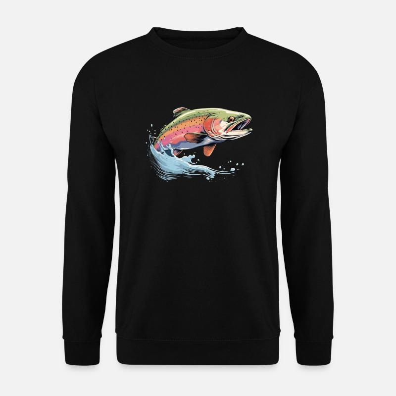 Regenbogenforelle - Unisex Pullover - Schwarz