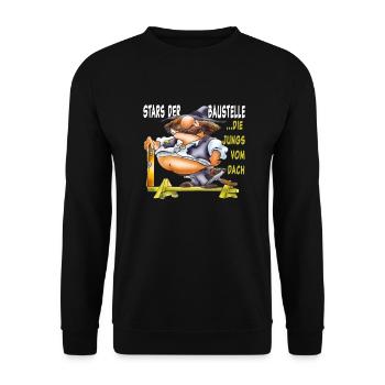 Zimmerer 02 - Unisex Pullover - Schwarz - Vorne - Alina (178cm) & Michal (187cm)