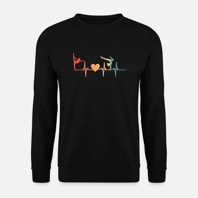 Gymnastik-Herzschlag - Unisex Pullover - Schwarz