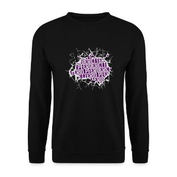 katze geburtstagsgeschenk spruch brauner zitat - Unisex Pullover - Schwarz - Vorne - Alina (178cm) & Michal (187cm)