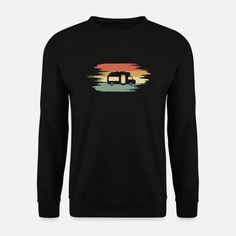 Caravan Camping Camper Retro - Unisex Sweatshirt - black