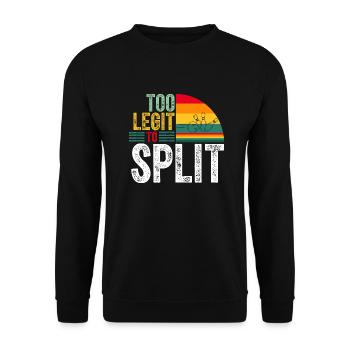 Zu leicht, um lustige Bowler Bowling-Spieler zu spalten - Unisex Pullover - Schwarz - Vorne - Alina (178cm) & Michal (187cm)
