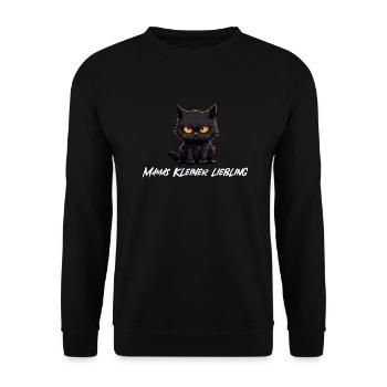 Chat noir maman s Little Darling - Sweat-shirt Unisexe - noir - Devant - Alina (178cm) & Michal (187cm)