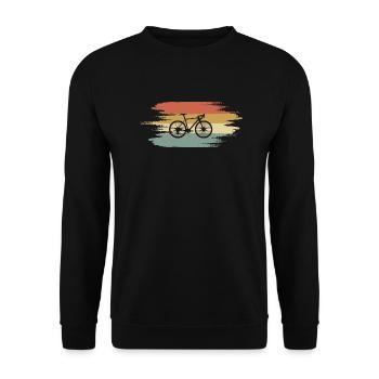 Bicycle Retro Vintage Cycling - Unisex Sweatshirt - black - Front - Alina (178cm) & Michal (187cm)