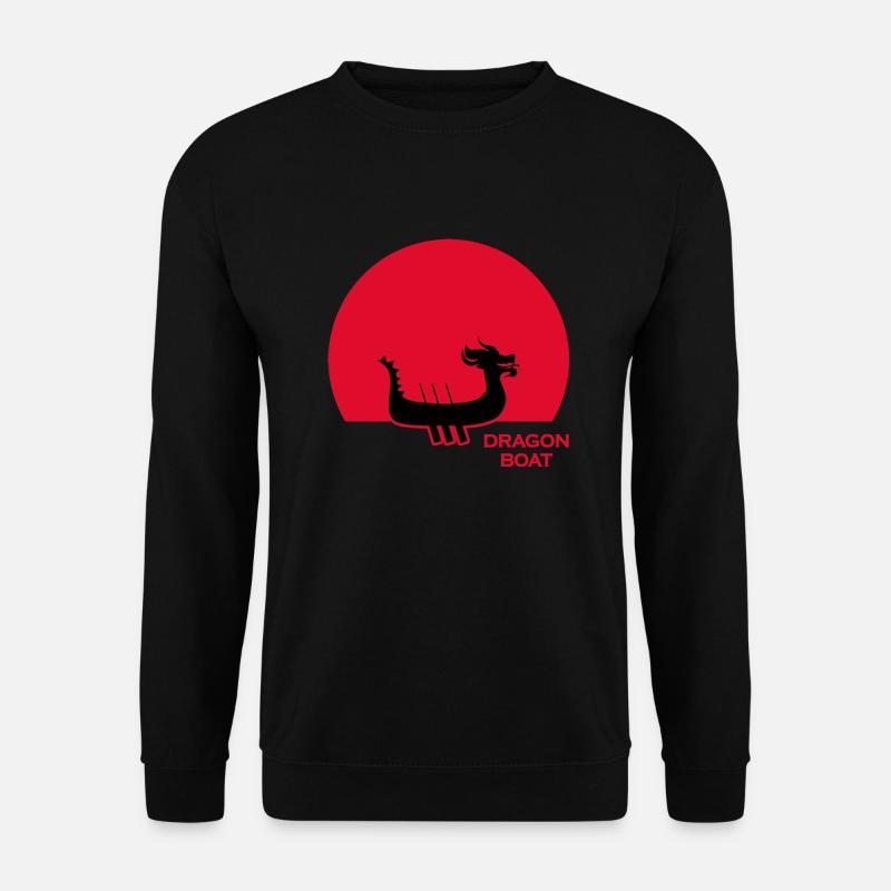 drachenboot chinesisches drachenbootfahrer - Unisex Pullover - Schwarz