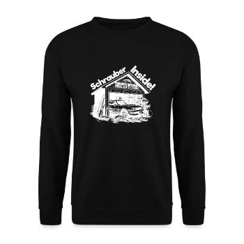 Car Garage Mechanic Workshop Car Mechanic - Unisex Sweatshirt - black - Front - Alina (178cm) & Michal (187cm)