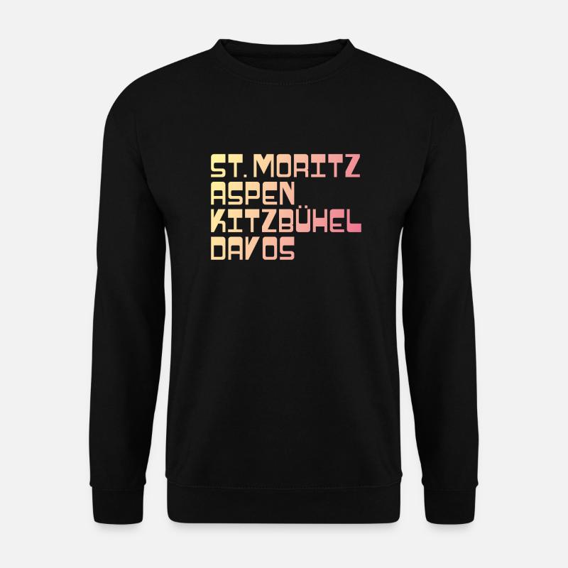 Ski Shirt / Verlauf gelb Pink - Unisex Pullover - Schwarz