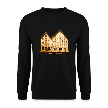 Horb Rathaus Neckar Freudenstadt Baden-Württemberg - Sweat-shirt Unisexe - noir - Devant - Alina (178cm) & Michal (187cm)