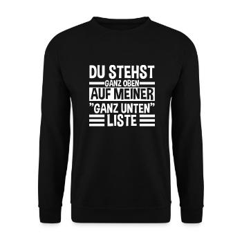 Work Colleague Office Humor Work Funny Sayings - Unisex Sweatshirt - black - Front - Alina (178cm) & Michal (187cm)