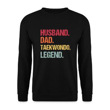 Mari Papa Taekwondo Légende - Sweat-shirt Unisexe - noir - Devant - Alina (178cm) & Michal (187cm)