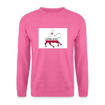 Kalifornische Staatsflagge Cowboy - Unisex Pullover - Pink - Vorne
