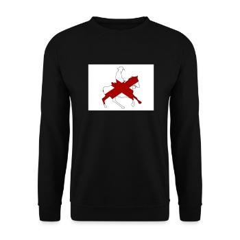 Alabama State Flag Cowboy - Unisex Sweatshirt - black - Front - Alina (178cm) & Michal (187cm)