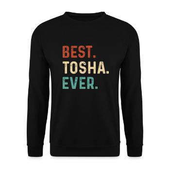 Nom de Tosha - Sweat-shirt Unisexe - noir - Devant - Alina (178cm) & Michal (187cm)