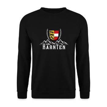 Carinthia Austria Flag Coat of Arms Mountains - Unisex Sweatshirt - black - Front - Alina (178cm) & Michal (187cm)