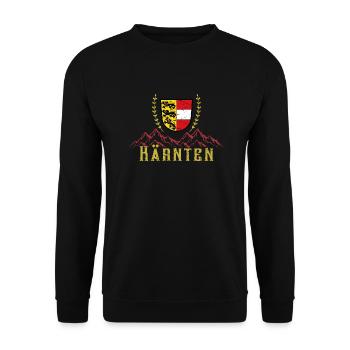 Carinthia Austria Flag Coat of Arms Mountains - Unisex Sweatshirt - black - Front - Alina (178cm) & Michal (187cm)