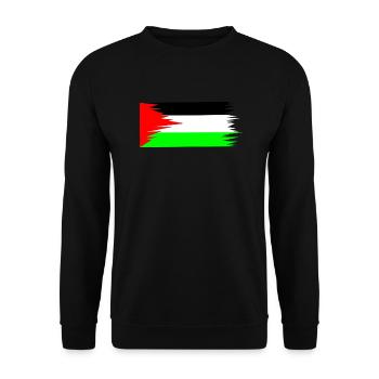 Palestine Flag - Unisex Pullover - Schwarz - Vorne - Alina (178cm) & Michal (187cm)
