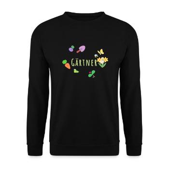 Gardener, Garden, Beets, Carrot, Flowers - Unisex Sweatshirt - black - Front - Alina (178cm) & Michal (187cm)