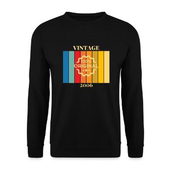 Anniversary 18 Years Vintage 2006 Gift 2006 - Unisex Sweatshirt - black - Front - Alina (178cm) & Michal (187cm)