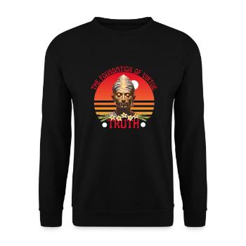 The Foundation Of Virtue Is The Truth - Unisex Sweatshirt - black - Front - Alina (178cm) & Michal (187cm)