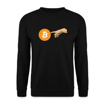 Krypto Creation Hand 1 - Unisex Pullover - Schwarz - Vorne - Alina (178cm) & Michal (187cm)
