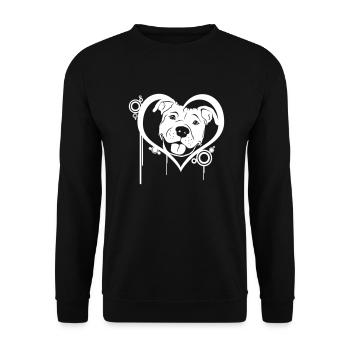Staffordshire au cœur - Sweat-shirt Unisexe - noir - Devant - Alina (178cm) & Michal (187cm)