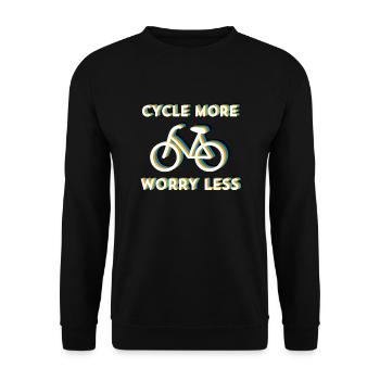 CYCLE MORE WORRY LESS FEMALE-BIKE - Damenrad - Unisex Pullover - Schwarz - Vorne - Alina (178cm) & Michal (187cm)