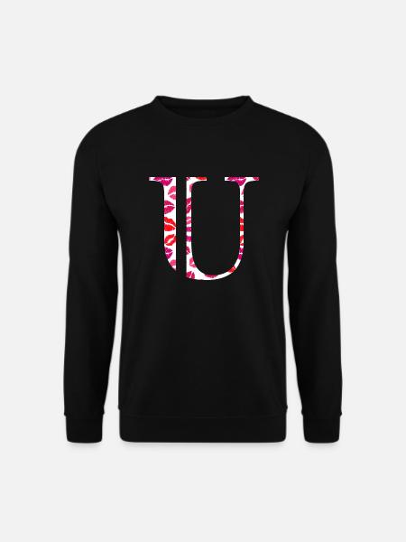 Lettre u bisous - Unisex Sweatshirt - black