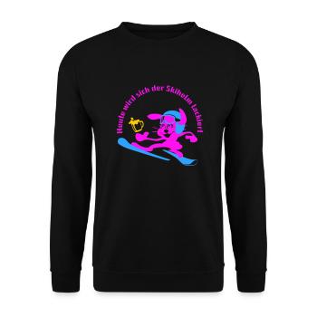 Ski Helm Lack Hase 10 - Unisex Pullover - Schwarz - Vorne - Alina (178cm) & Michal (187cm)
