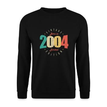 2004 Vintage Retro Geburtstagsgeschenk 2004 - Unisex Pullover - Schwarz - Vorne - Alina (178cm) & Michal (187cm)
