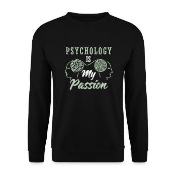 Psychology is a passion science - Unisex Sweatshirt - black - Front - Alina (178cm) & Michal (187cm)