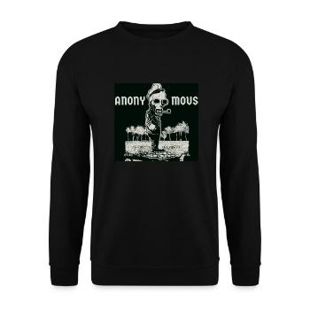 T-Shirt Anonym - Unisex Pullover - Schwarz - Vorne - Alina (178cm) & Michal (187cm)