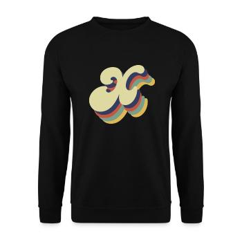 Lettre x rétro - Sweat-shirt Unisexe - noir - Devant - Alina (178cm) & Michal (187cm)