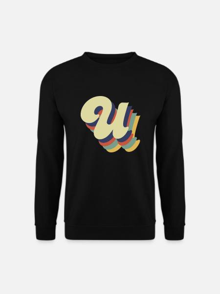 Retro-U-Buchstabe - Unisex Pullover - Schwarz