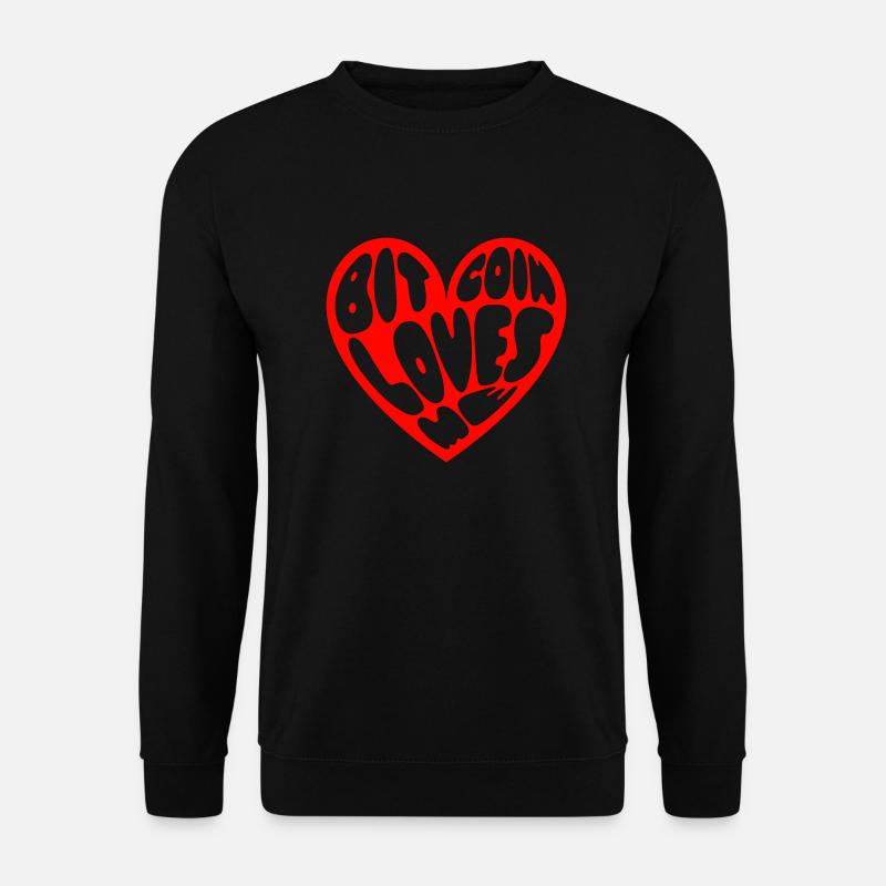 Bitcoin liebt mich - Unisex Pullover - Schwarz